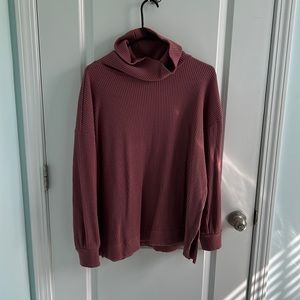 GAP oversized waffle turtleneck.